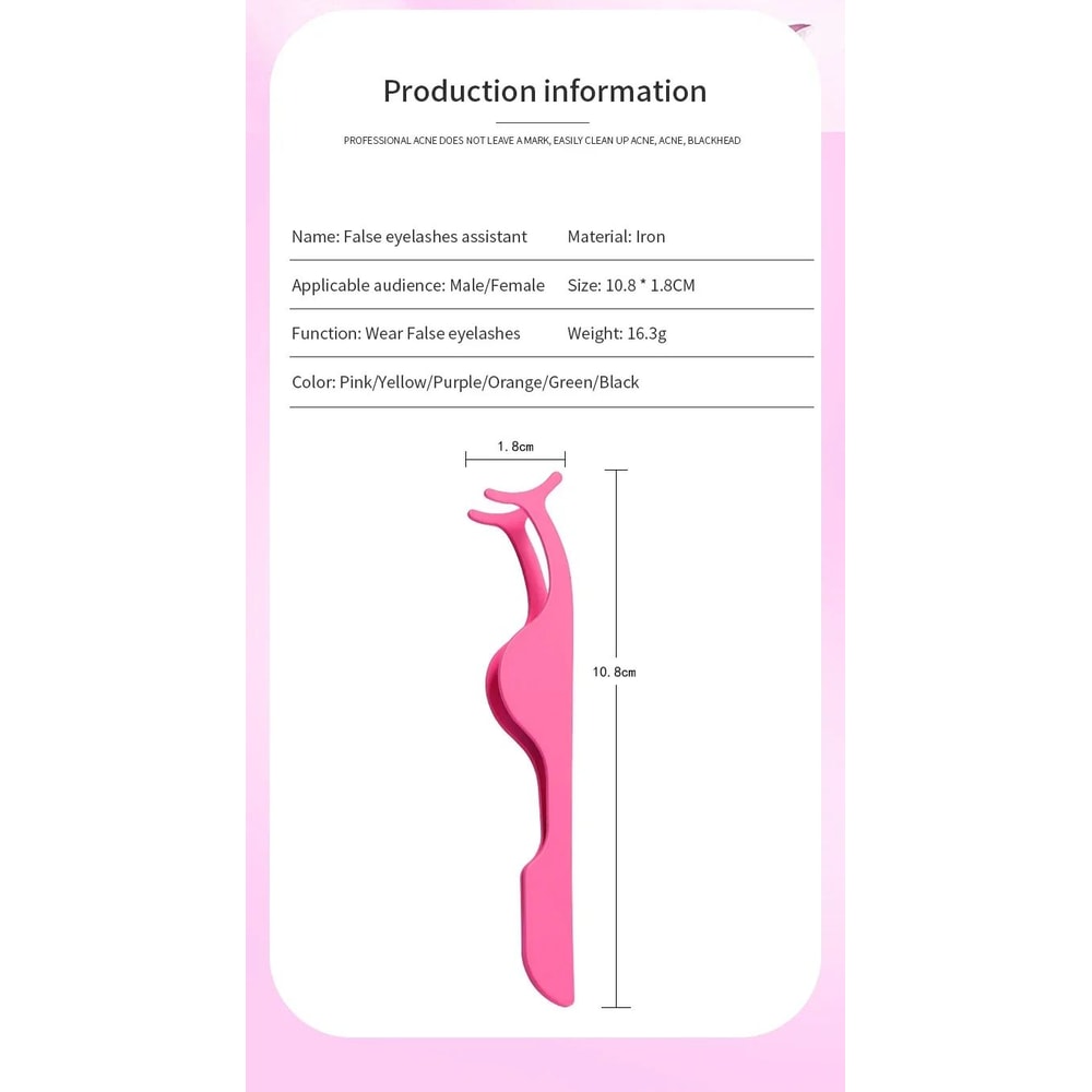 False Eyelash Applicator Tweezer Precision Lash Curler Makeup Tool 6