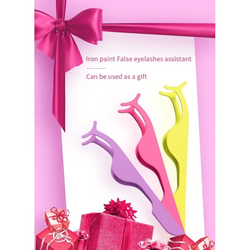 False Eyelash Applicator Tweezer Precision Lash Curler Makeup Tool 9