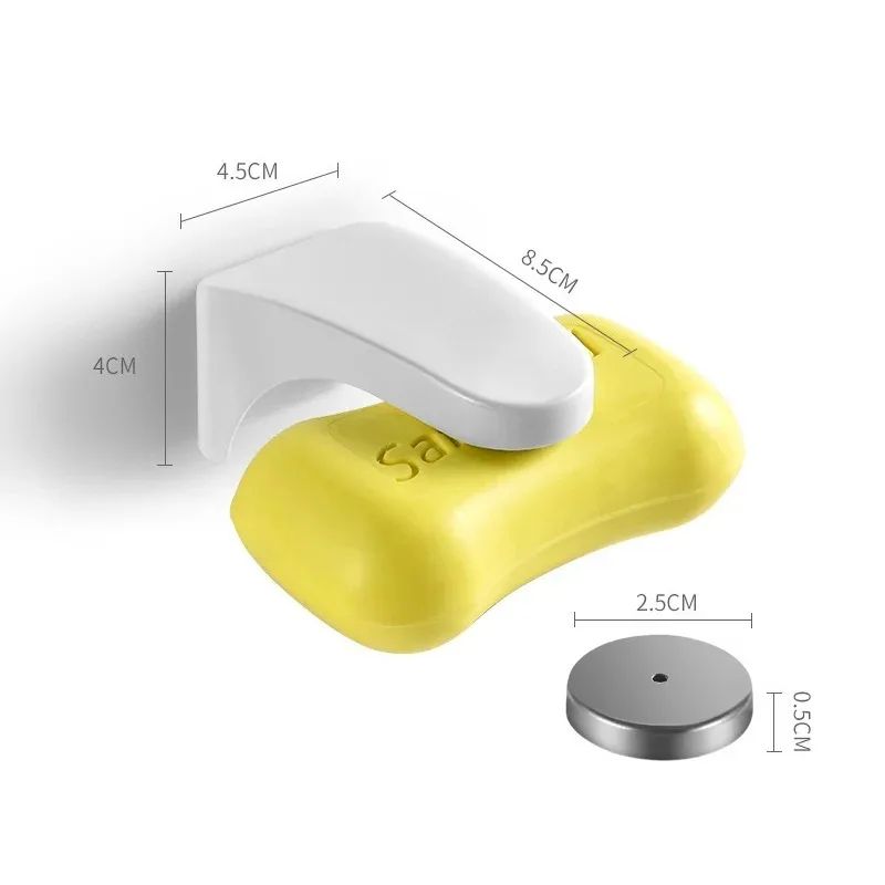 Magnetic Soap Holder Wall Mounted Punch Free Drain Soap Box 5