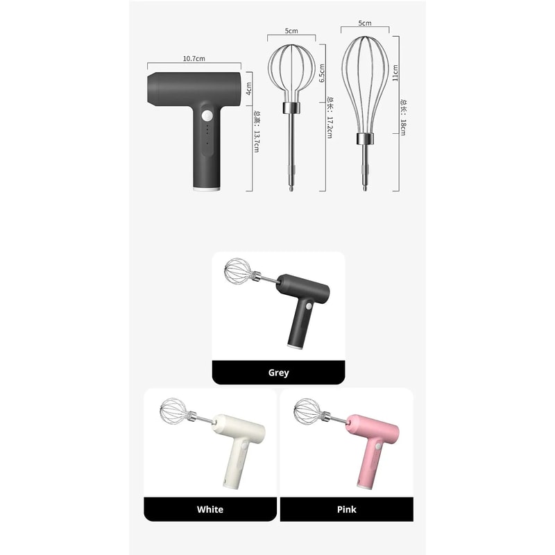 Wireless Electric Hand Mixer Portable 3 Speed Egg Beater Kitchen Tool 11