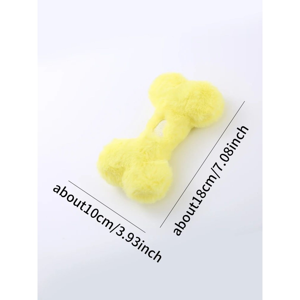 Cute Bone Shaped Squeaky Plush Toy For Dogs 7