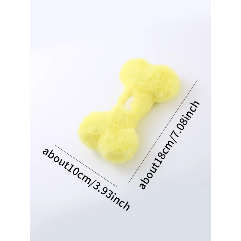 Cute Bone Shaped Squeaky Plush Toy For Dogs 7