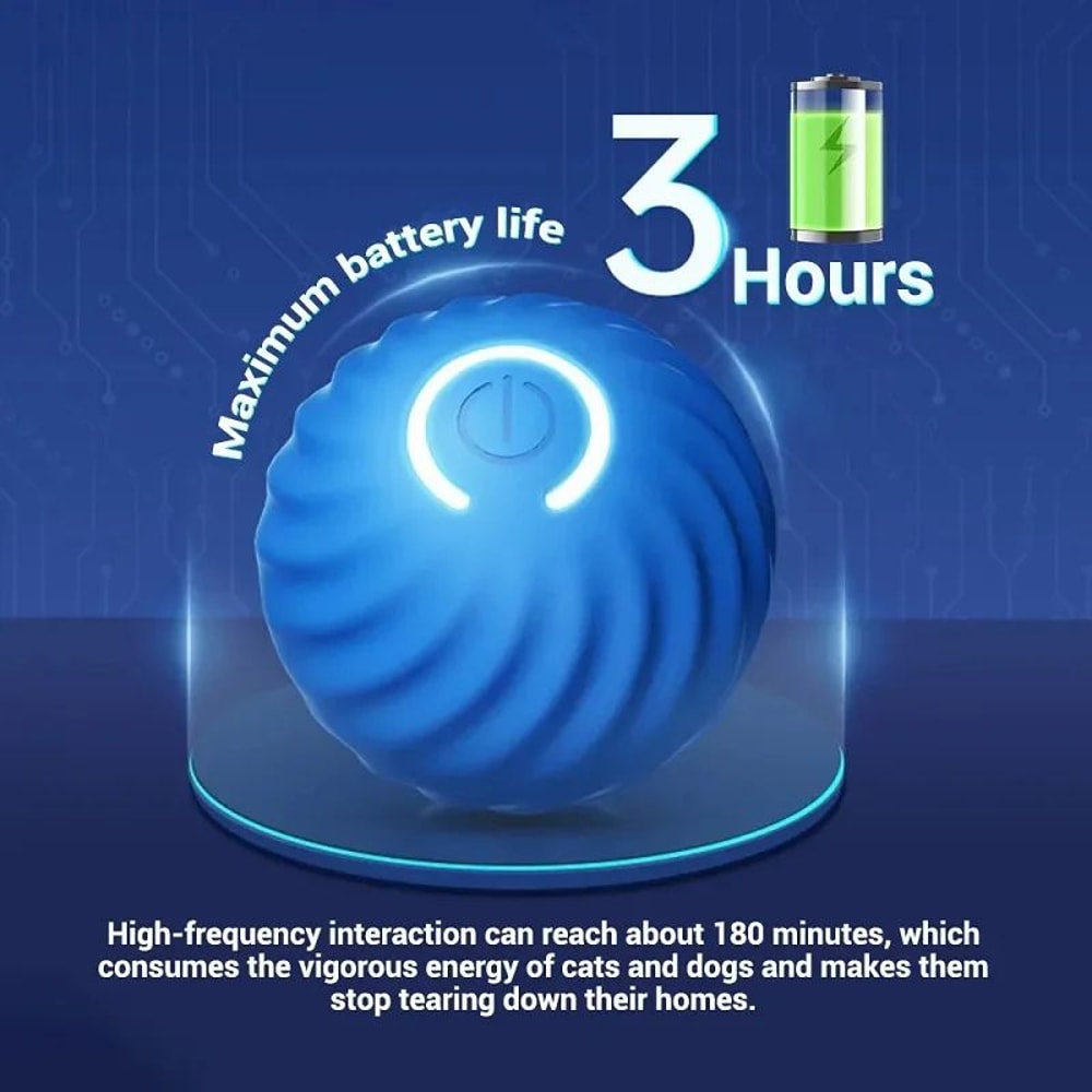 Automatic Moving Dog Ball Interactive USB Rechargeable Toy 10