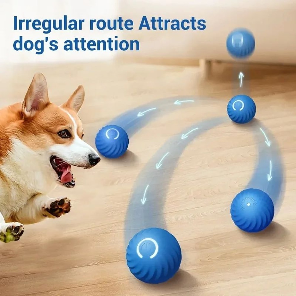 Automatic Moving Dog Ball Interactive USB Rechargeable Toy 11