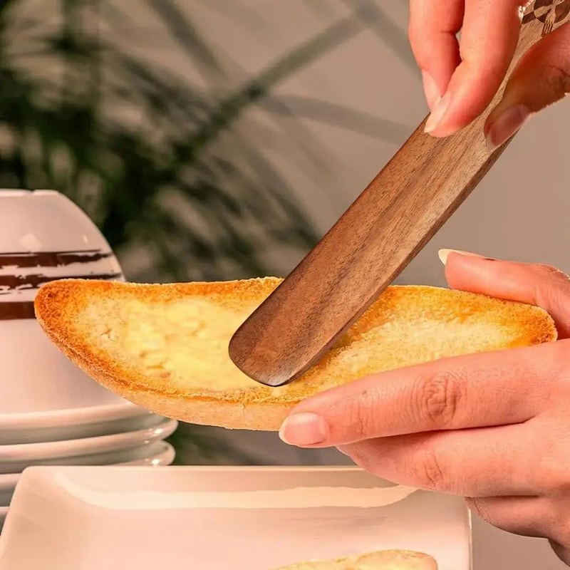 Wooden Sourdough Starter Stirring Spatula Mixing Tool 6