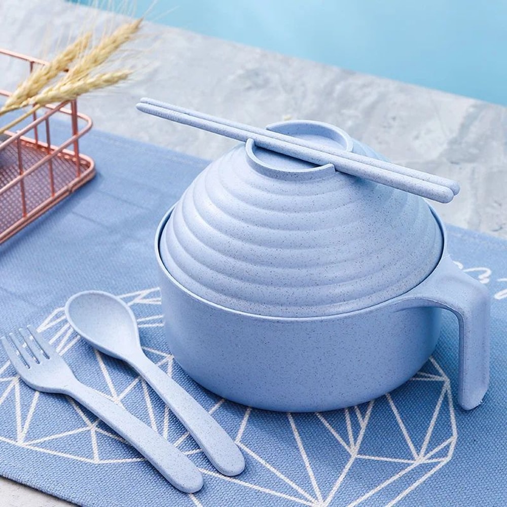 Microwavable Ramen Bowl Set With Lid And Chopsticks 8