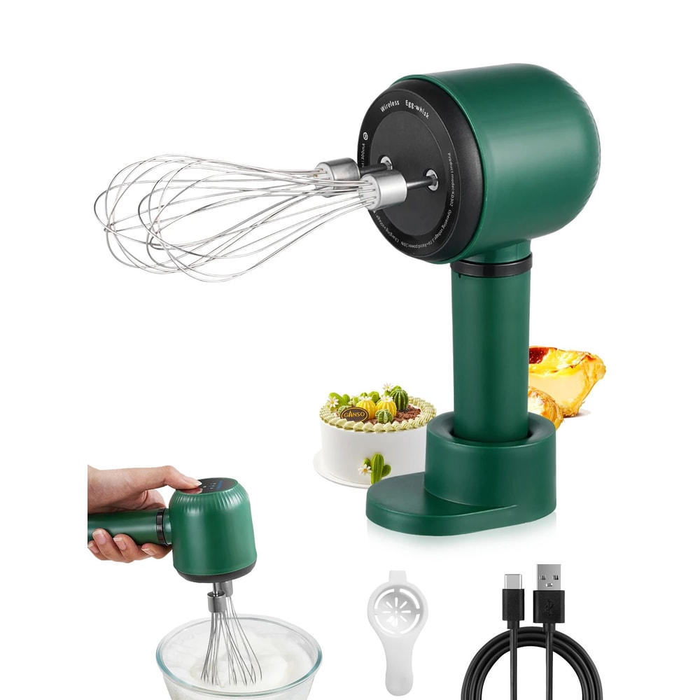 USB Rechargeable Electric Hand Whisk 3 Speed Portable Mixer 12