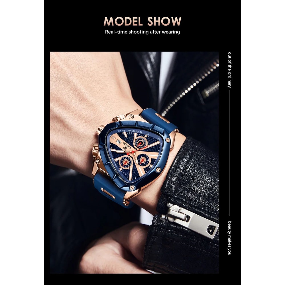 Luxury Waterproof Mens Quartz Watch With Large Dial 7