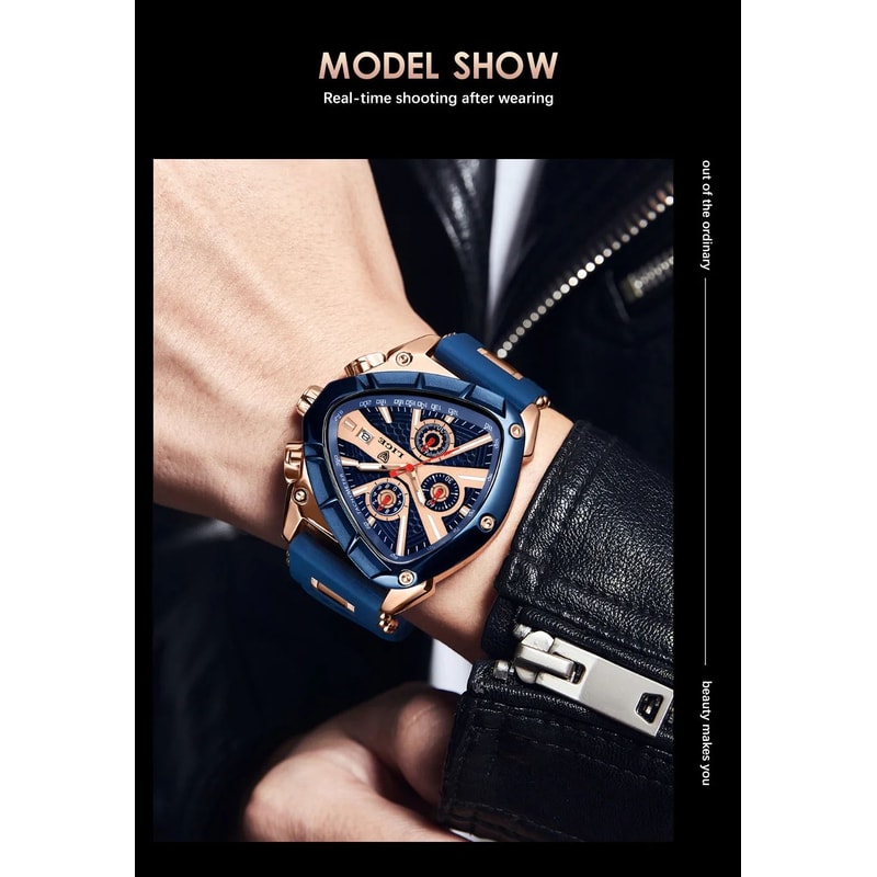 Luxury Waterproof Mens Quartz Watch With Large Dial 7