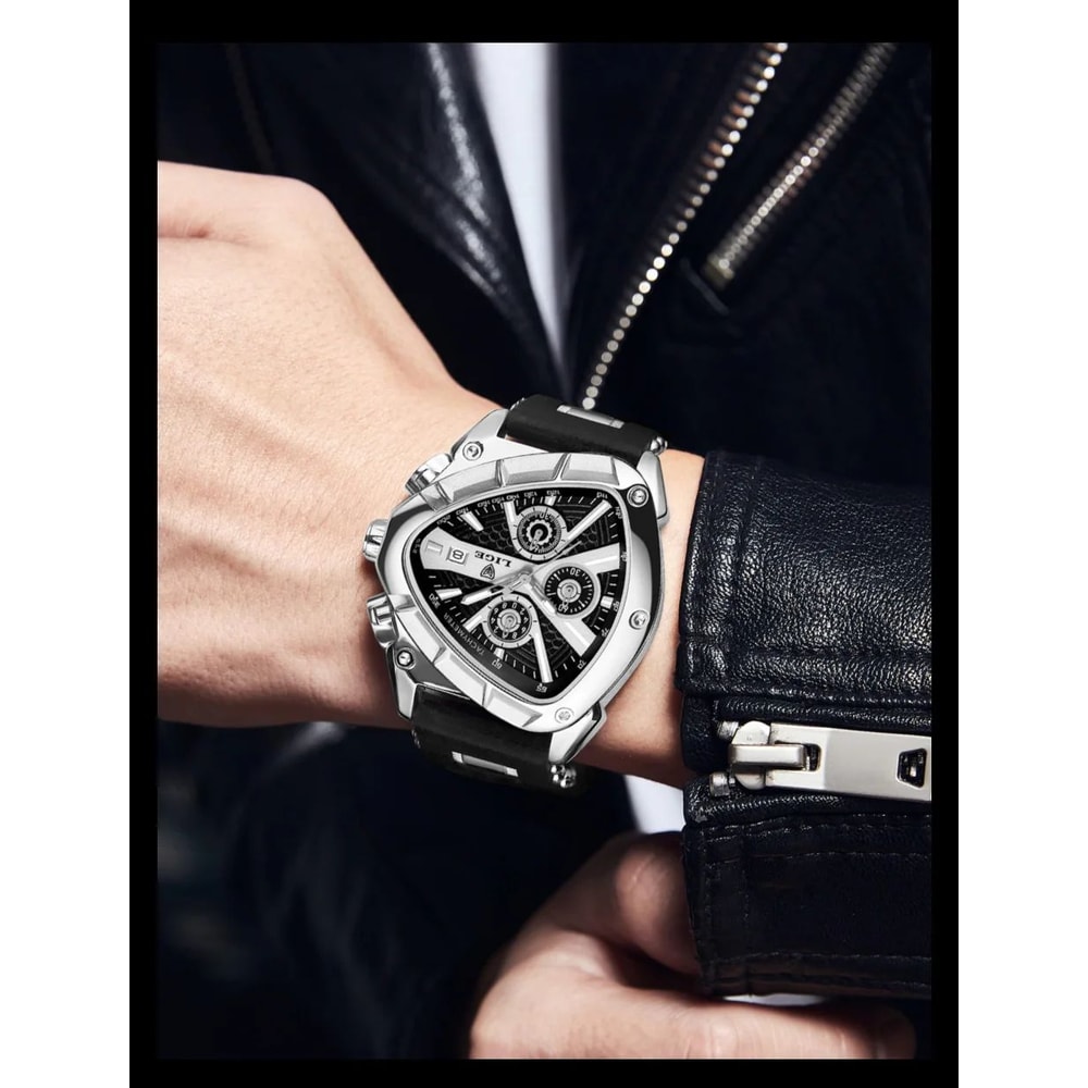 Luxury Waterproof Mens Quartz Watch With Large Dial 12