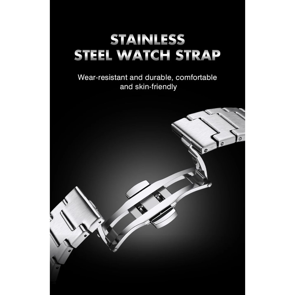 Luxury Mens Chronograph Watch Luminous Waterproof Leather Strap 7