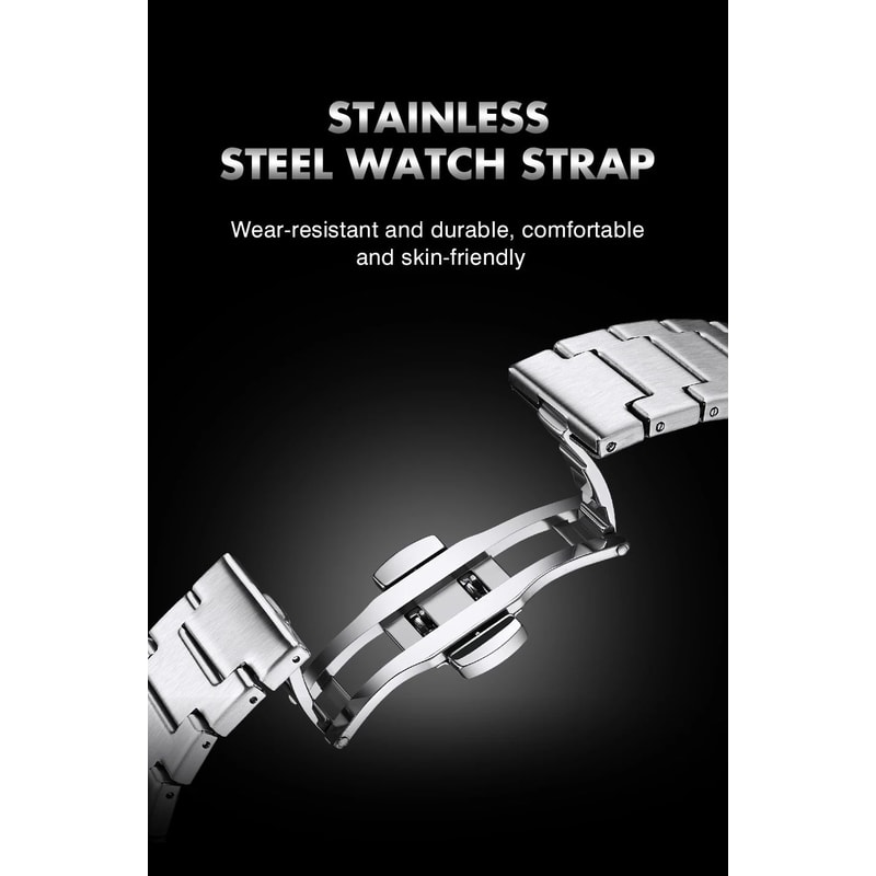 Luxury Mens Chronograph Watch Luminous Waterproof Leather Strap 7