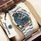 Luxury Mens Chronograph Watch Luminous Waterproof Leather Strap 12