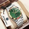 Luxury Mens Chronograph Watch Luminous Waterproof Leather Strap 13