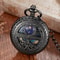 Mechanical Pocket Watch Star And Moon Phase Skeleton Design 1