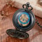 Mechanical Pocket Watch Star And Moon Phase Skeleton Design 5