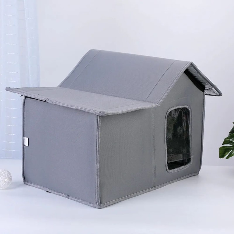 Waterproof Outdoor Cat House With Detachable Roof Bed 2