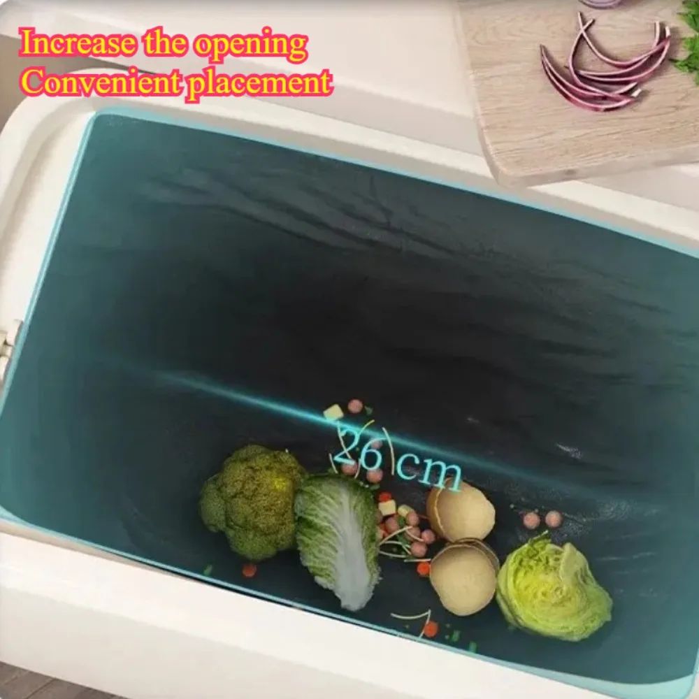 Hanging Trash Bin With Lid Large Capacity Kitchen Organizer 4