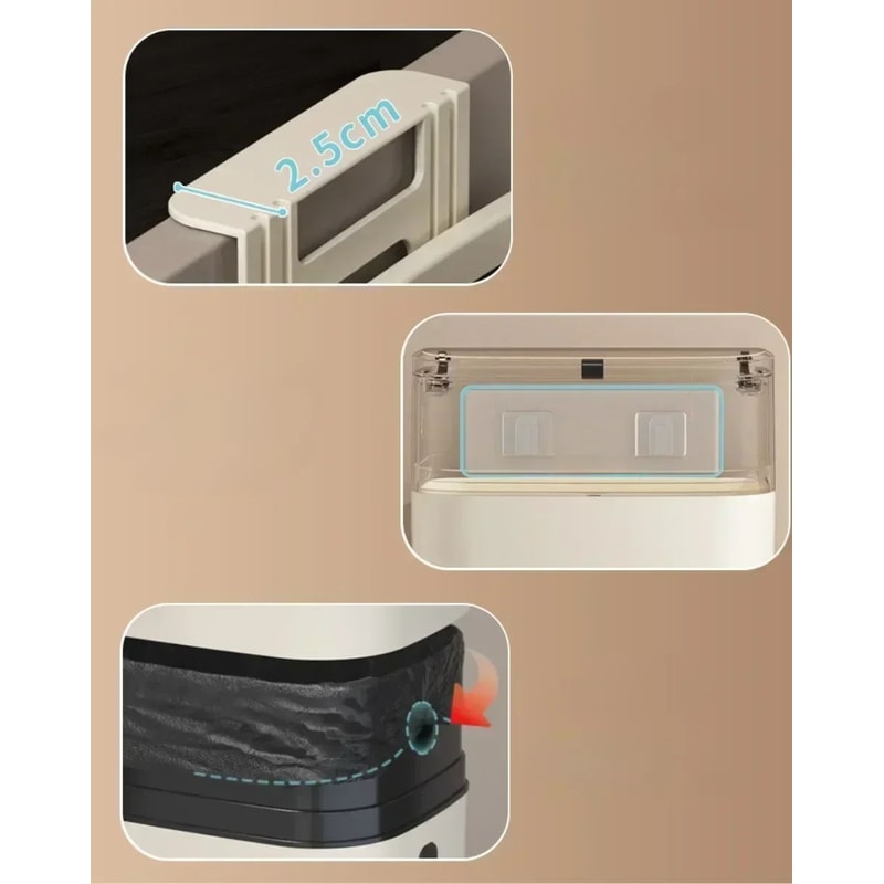 Hanging Trash Bin With Lid Large Capacity Kitchen Organizer 6