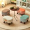 Soft Padded Small Stool Ottoman Footrest Chair 0