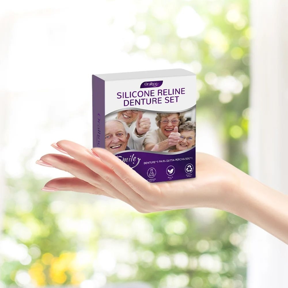 Silicone Denture Reline Kit Soft Upper And Lower Teeth Set 8