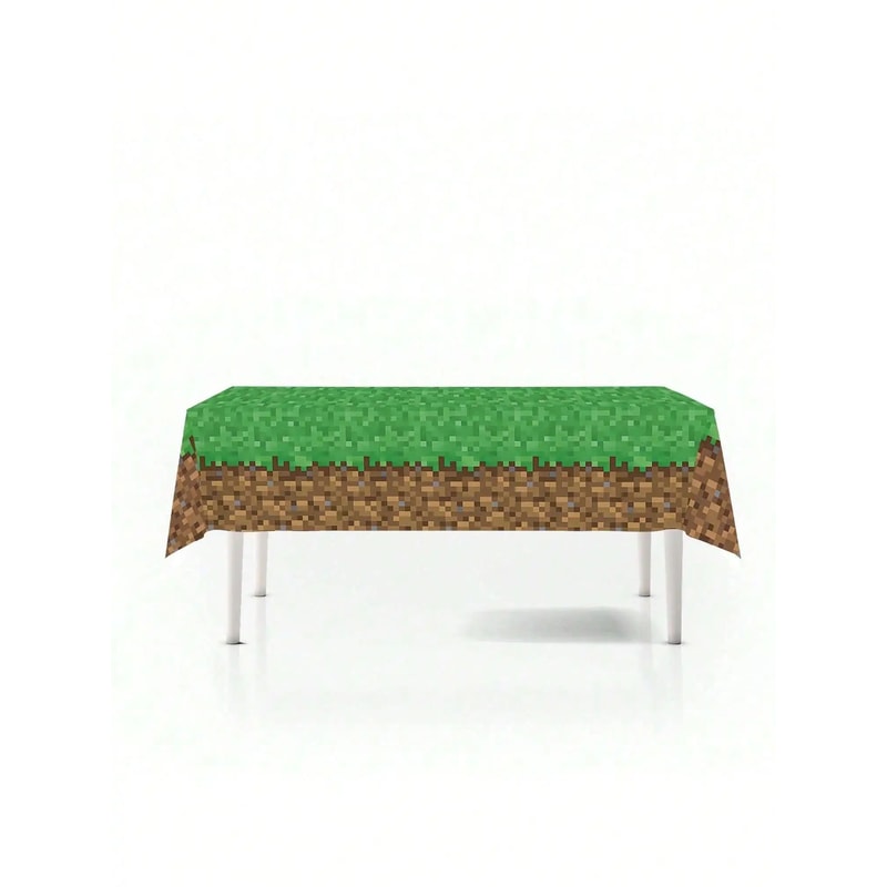 Pixel Style Grass Pattern Disposable Waterproof Tablecloth 2