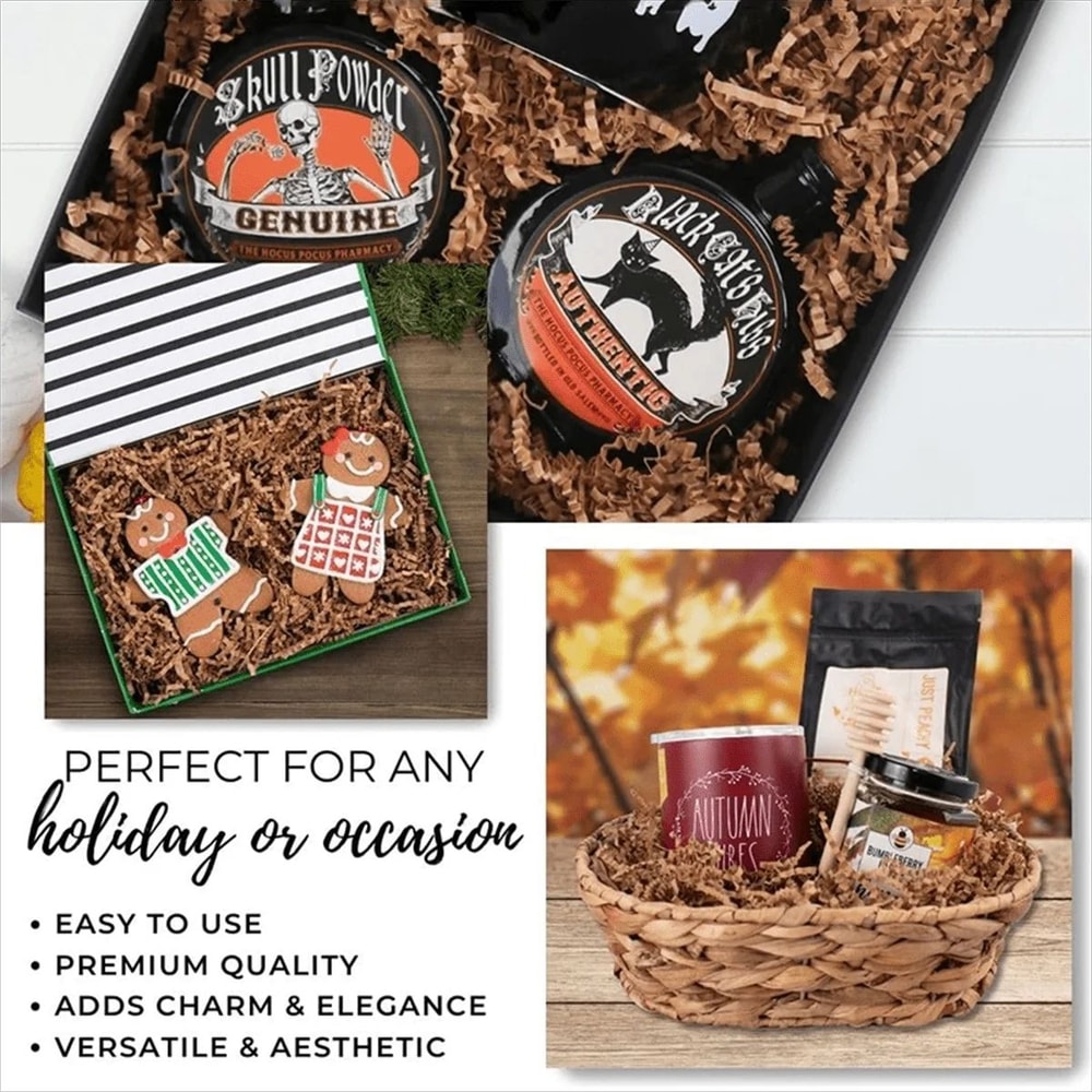 Colorful Shredded Paper Gift Box Filler Crinkle Cut Decor 6