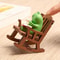 Cute Frog Rocker Chair Mini Desktop Decoration Set 0