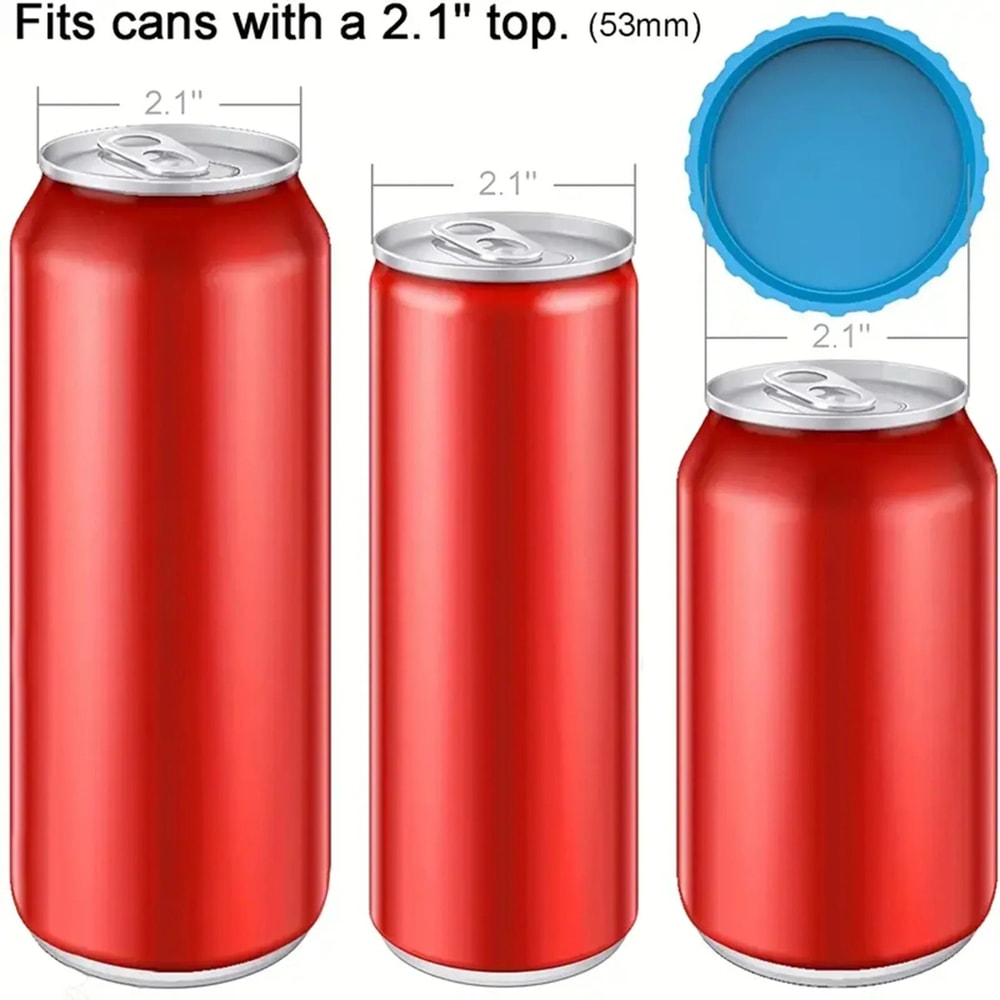 Silicone Can Lid Covers Leak Proof Soda And Beer Caps 6pcs 1