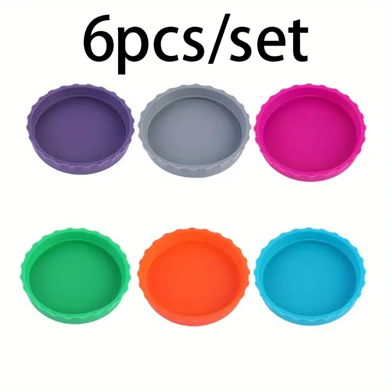 Silicone Can Lid Covers Leak Proof Soda And Beer Caps 6pcs 6