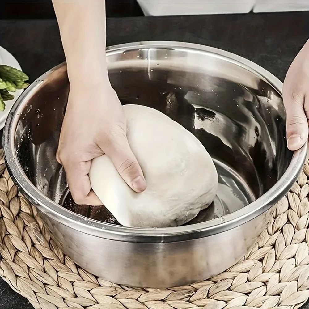 Stainless Steel Strainer And Mixing Bowl Set 3 Piece 7