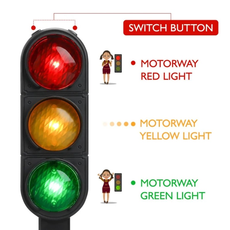 Mini Traffic Light Toy Lamp Simulation Road Signal Decor 5
