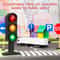 Mini Traffic Light Toy Lamp Simulation Road Signal Decor 10