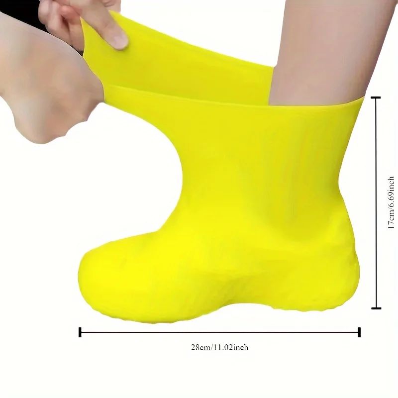 Reusable Waterproof Silicone Shoe Covers Non Slip Rain Protection 7