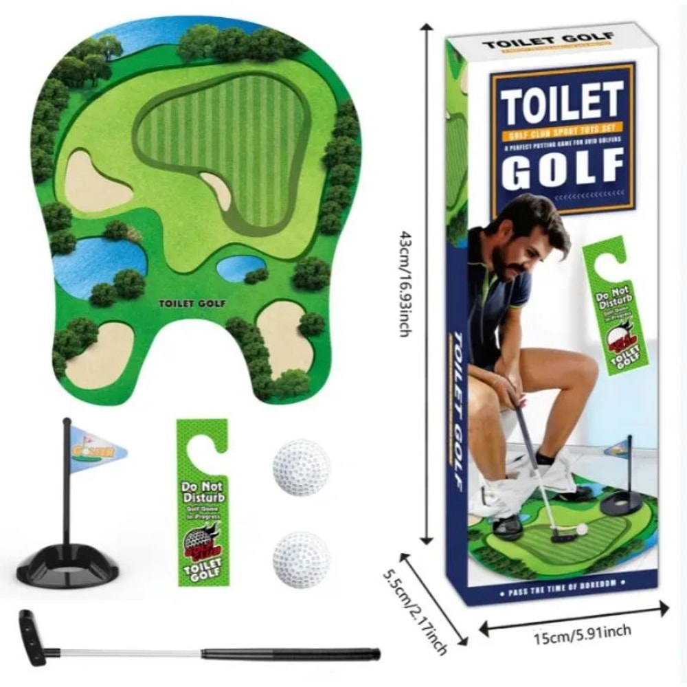 Toilet Golf Balls Set Funny Bathroom Practice Game 3