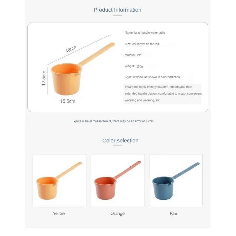 Long Handle Water Ladle Large Capacity Multi Purpose Scoop 6