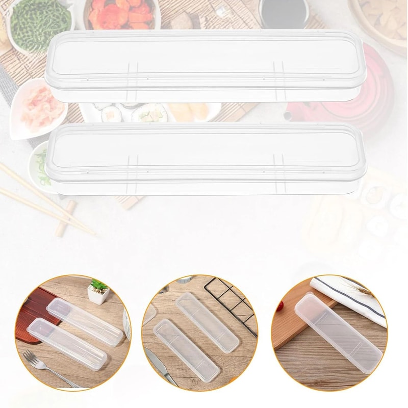 Portable Flatware Storage Case Travel Cutlery Organizer Box 2
