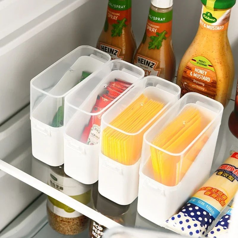 3 Piece Cheese Storage Box Set Refrigerator Food Organizer 4