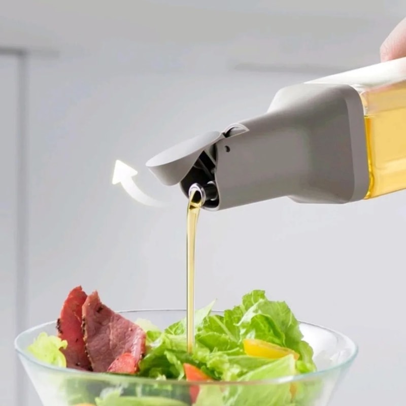 500ml Glass Oil Dispenser Bottle Leak Proof Kitchen Container 8
