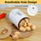 Garlic Storage Jar With Wooden Lid Ventilated Food Container 1