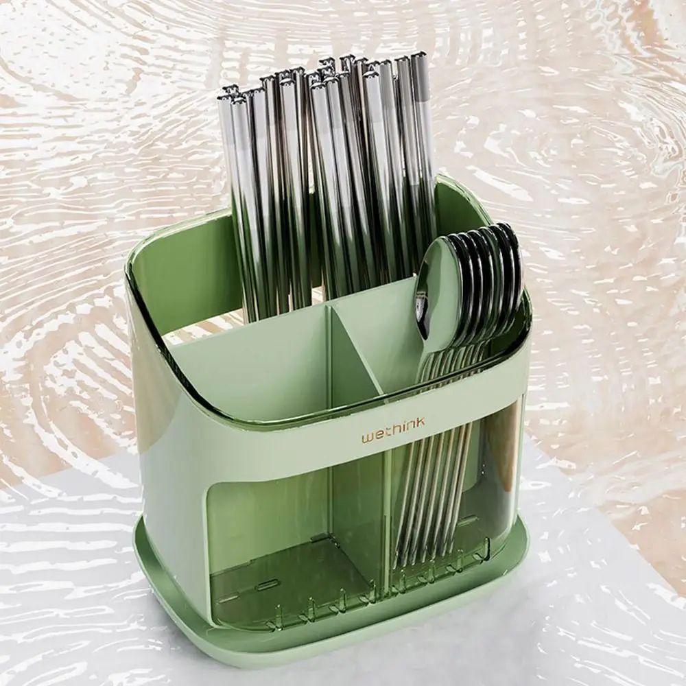 Chopstick Holder With Drain Tray Detachable Kitchen Organizer 6
