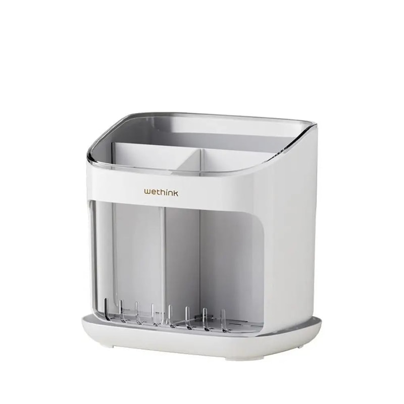 Chopstick Holder With Drain Tray Detachable Kitchen Organizer 9