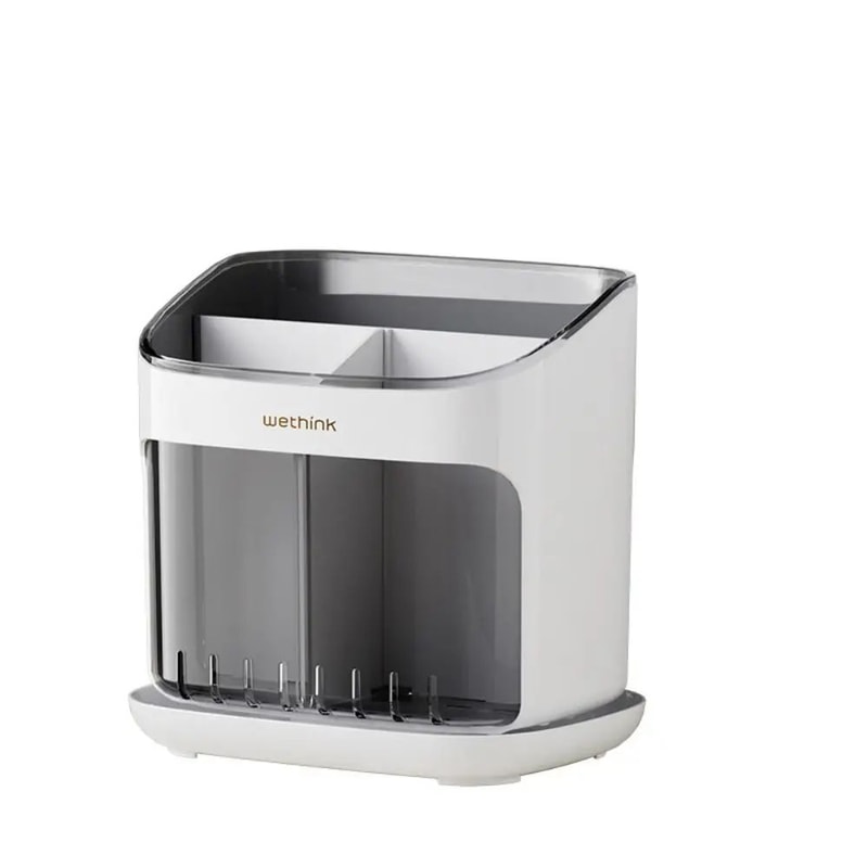 Chopstick Holder With Drain Tray Detachable Kitchen Organizer 10