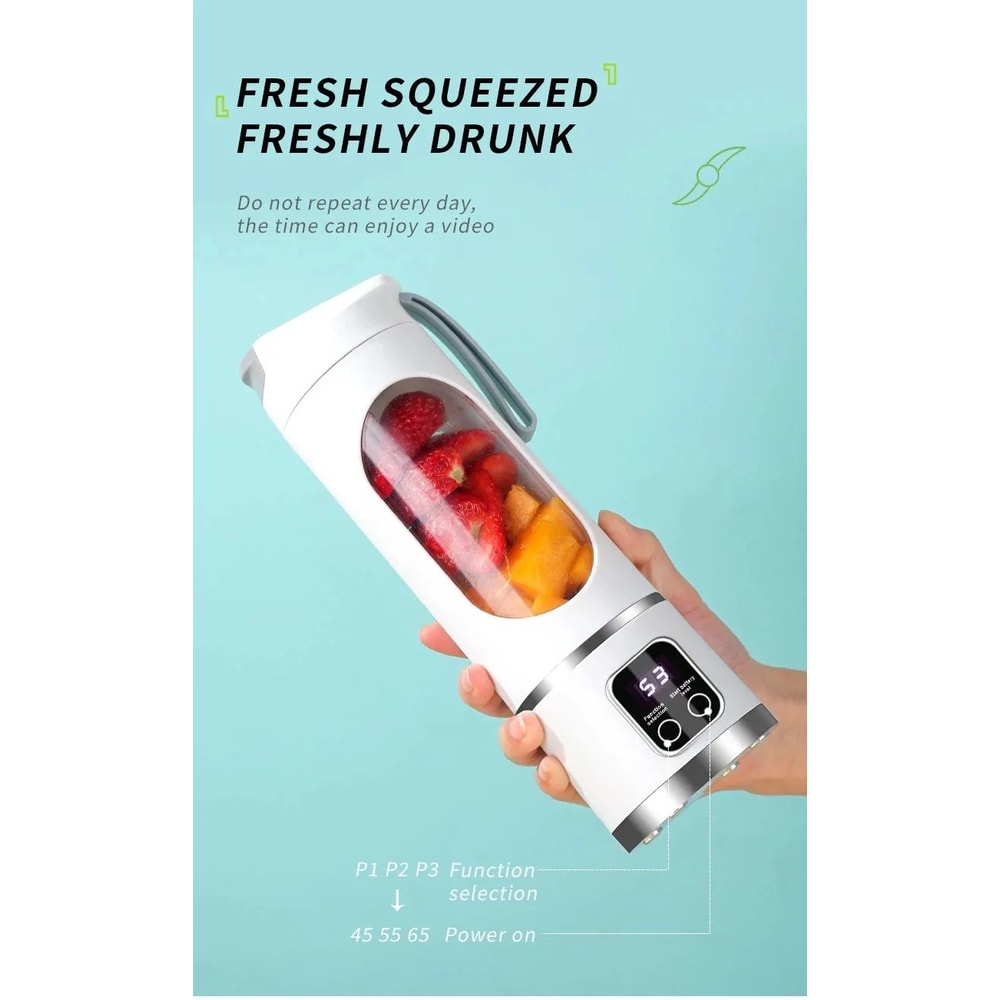 Mini Portable Blender Electric Juice Maker Smoothie Mixer 6