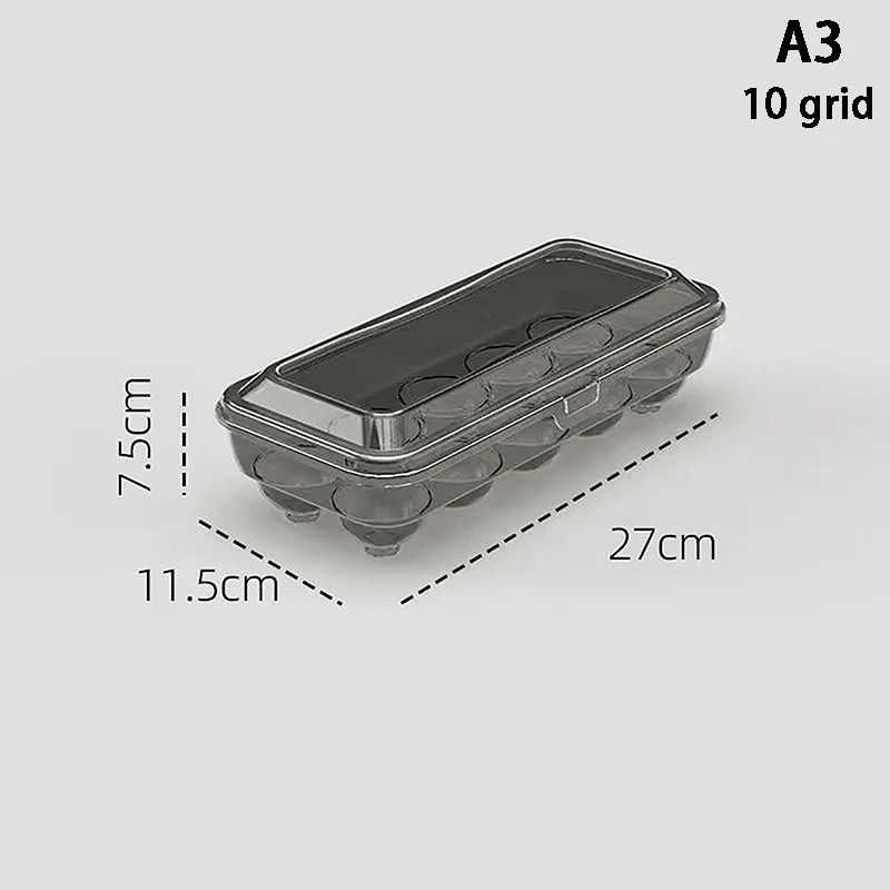 Transparent Egg Storage Box 10 Or 15 Grid Refrigerator Container 12