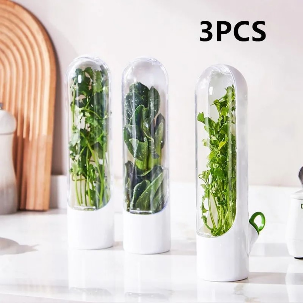 Herb Saver Storage Container Fresh Herb Keeper Bottle 0