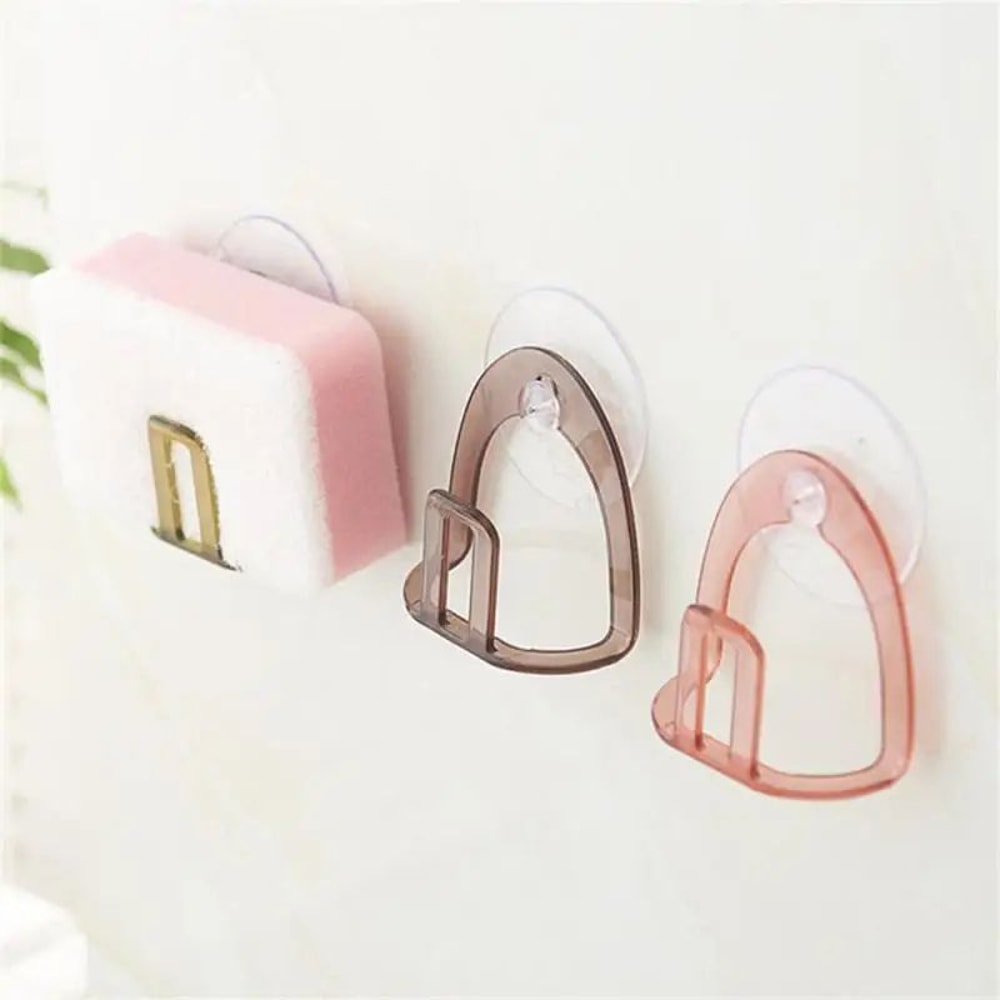 Kitchen Sink Sponge Holder Suction Cup Drain Rack Organizer 0