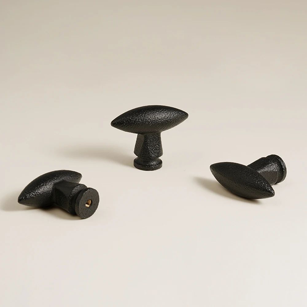 Solid Brass Cabinet Handles Retro Black Drawer Knobs 4