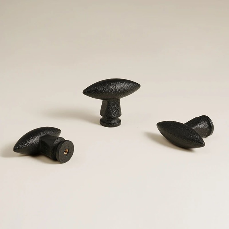 Solid Brass Cabinet Handles Retro Black Drawer Knobs 4