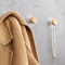 Wooden Wall Hooks Geometric Coat Hanger Punch Free 1